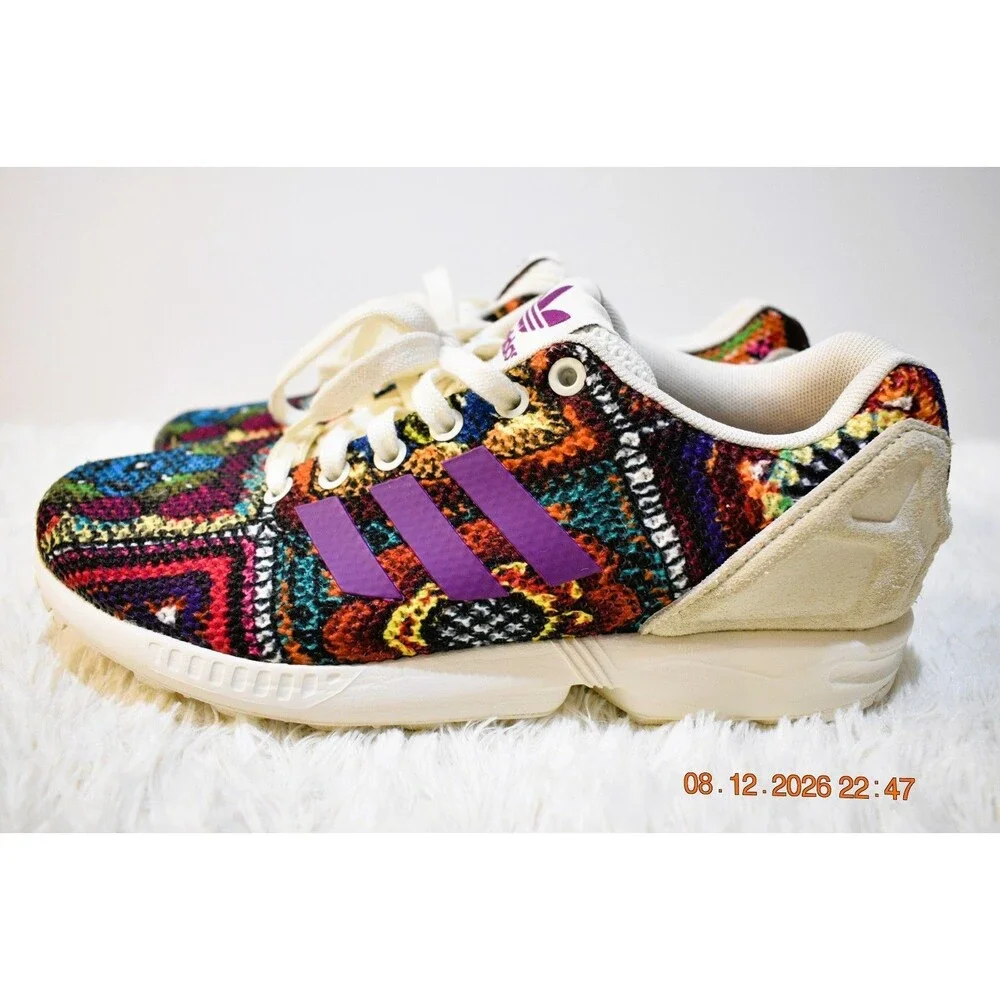 Adidas ZX Flux Torsion Multicolor Grape Sneaker Running - Women's Size 7.5